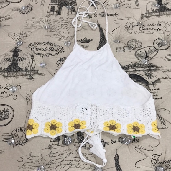 SHOW ME YOUR MUMU Garth Crochet Crop Top - Picture 7 of 7